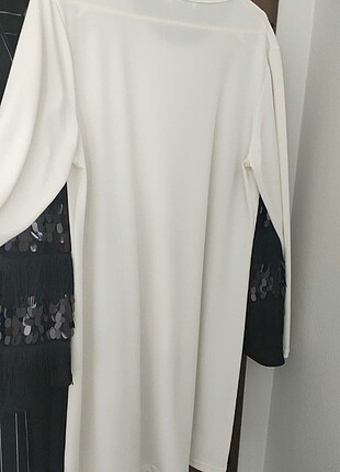 H&M Krem tunik elbise