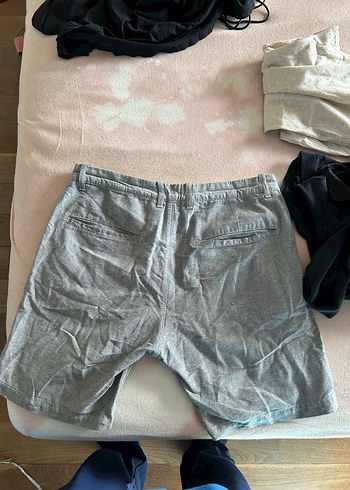 H&M Gri Keten Erkek Midi Şort 31 beden - Görsel 2