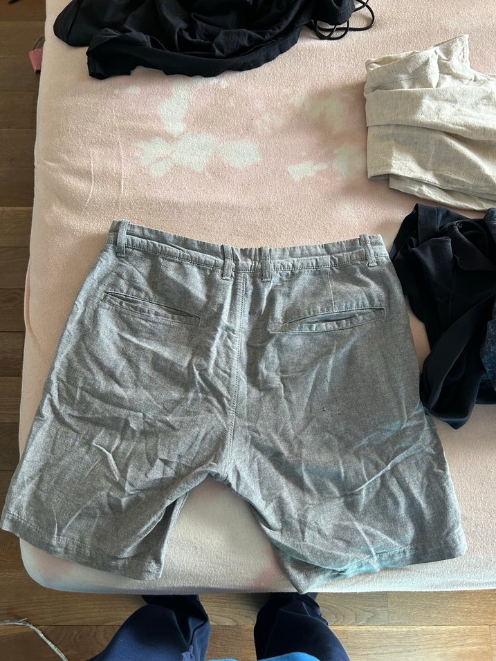 H&M Gri Keten Erkek Midi Şort 31 beden - Görsel 2