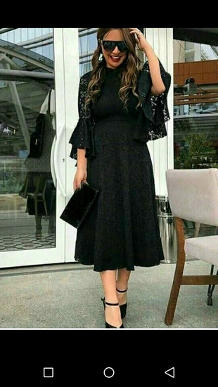 gupurlu ispanyol kol.model elbise