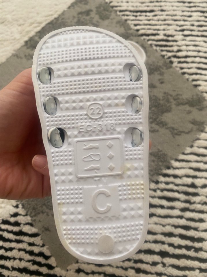 Çiçekli Renkli Kız Terliği Velcro - Görsel 3