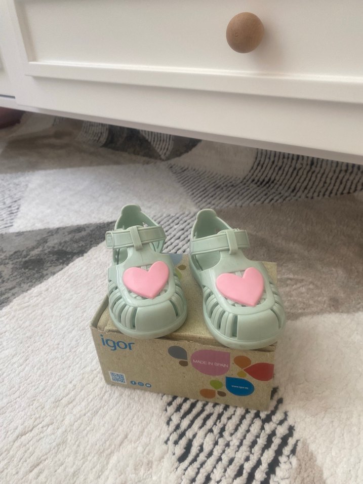 Kız Çocuk Pastel Pembe Kalpli Sandalet - Görsel 2