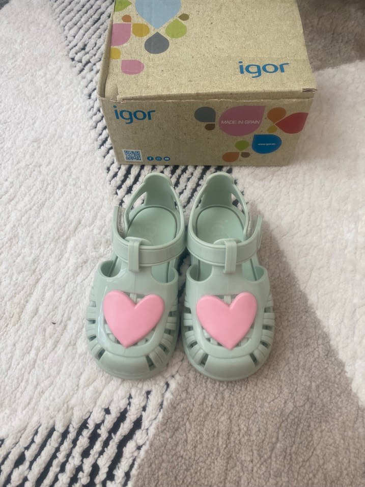 Kız Çocuk Pastel Pembe Kalpli Sandalet - Görsel 3