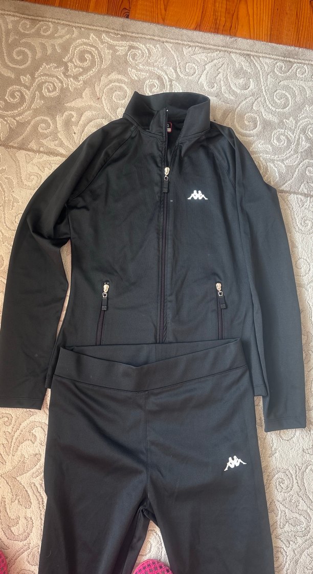 Kızlar için Siyah Fermuarlı Eşofman Takımı - Görsel 2