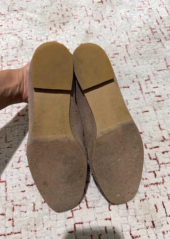 Shoes more Bej Süet Kadın Loafer - Görsel 4