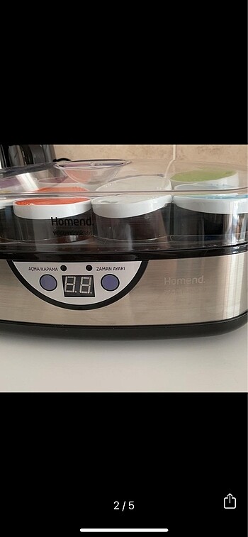 Homend Yogurtlook 8001 yogurt makinesi - Görsel 2