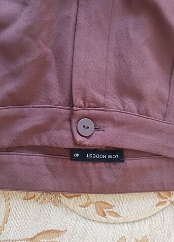 40 Beden kahverengi Renk KADIN şık dökümlü kumaş pantolon 
