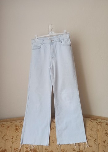 LC Waikiki Mavi Bol Kesim Midi Denim Pantolon