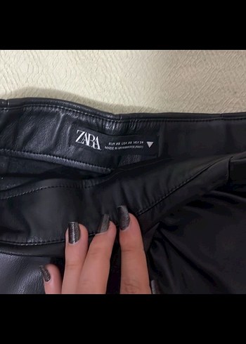 Zara deri şort - Görsel 2