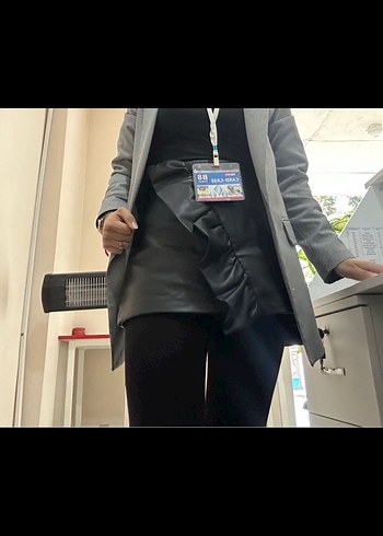 Zara deri şort - Görsel 3