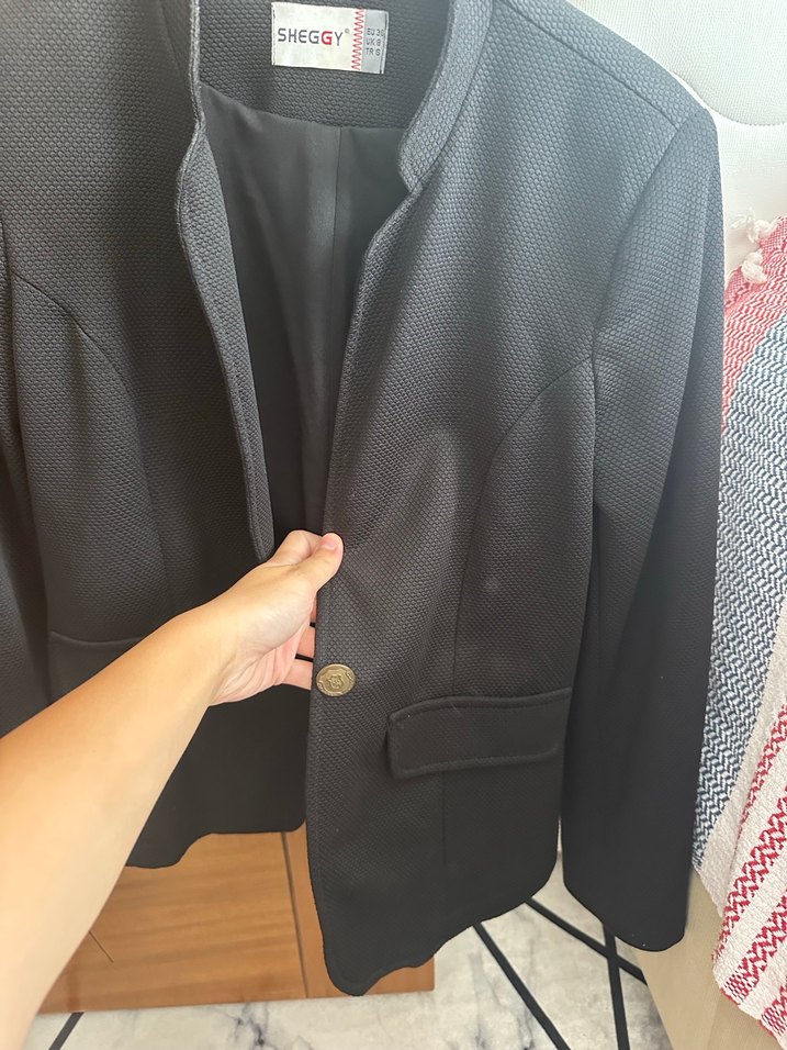 Siyah Kadın Ofis Blazeri - SHEGGY - Görsel 2