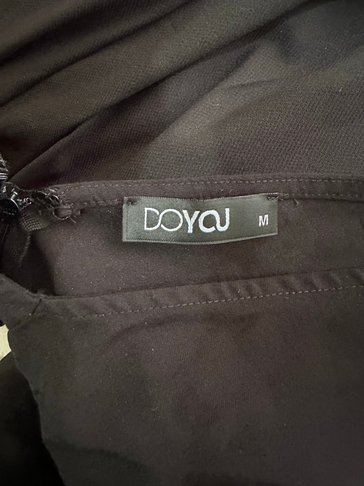 Siyah Kadın Kemerli Uzun Tulum - Görsel 3