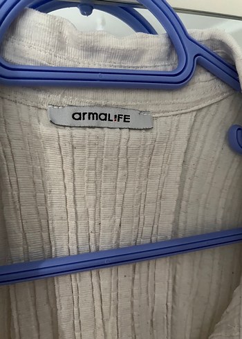 Armalife Kadın Beyaz Müslim Düğmeli Gömlek