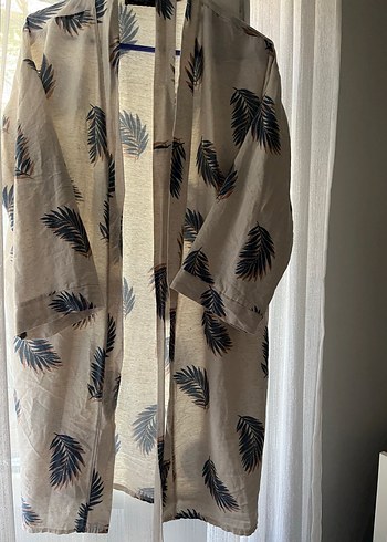 Trendyol & Milla Bohem Tarzı Baskılı Keten Midi Kimono