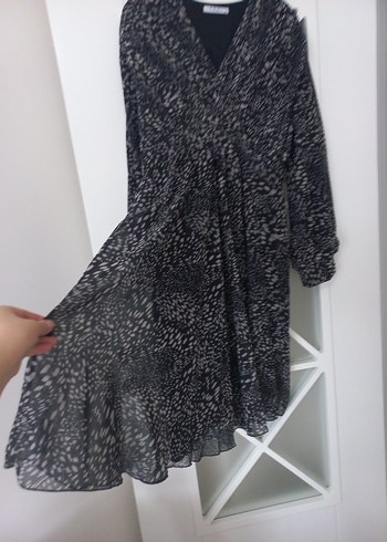 Desenli şifon Uzun Kollu - Görsel 4