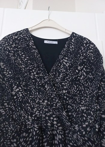 Desenli şifon Uzun Kollu - Görsel 2