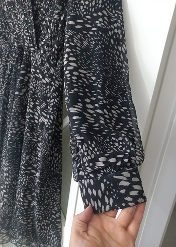 Desenli şifon Uzun Kollu - Görsel 5