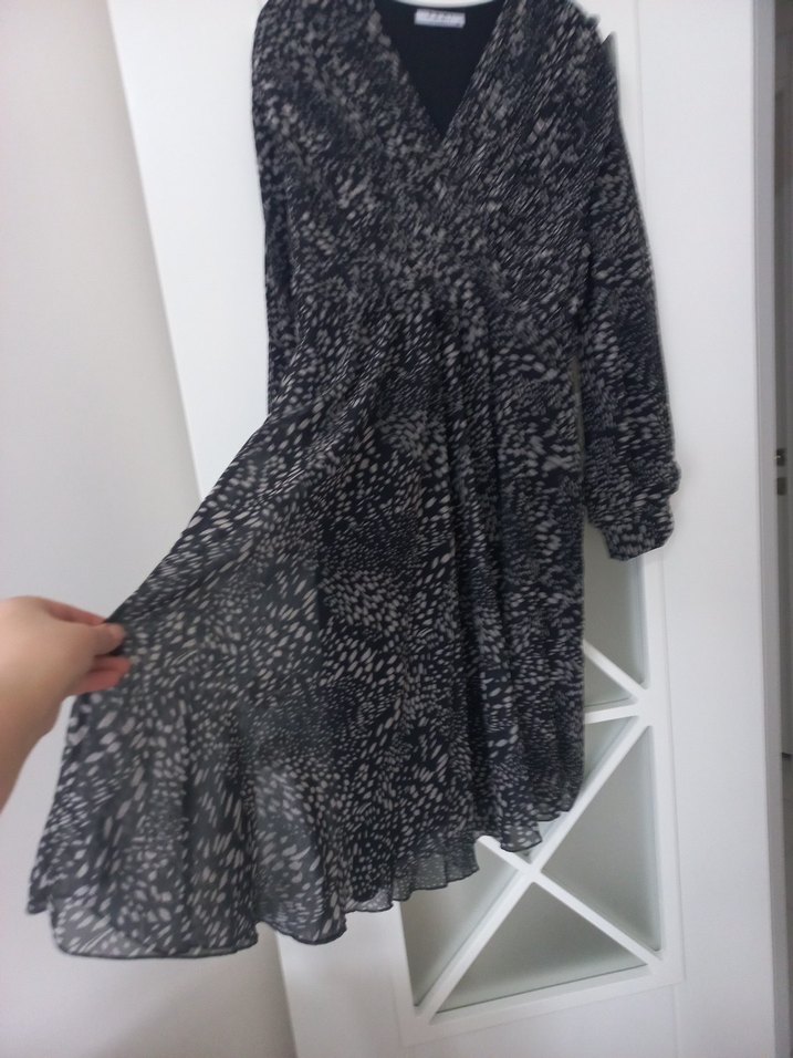 Desenli şifon Uzun Kollu - Görsel 4