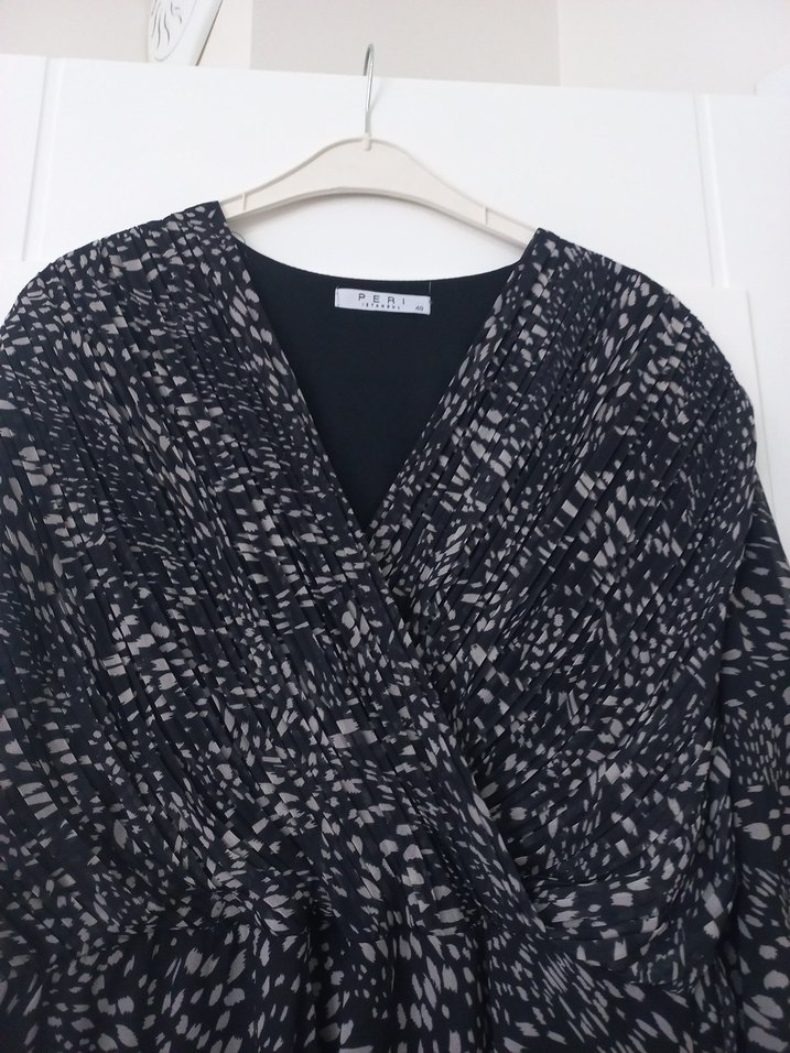 Desenli şifon Uzun Kollu - Görsel 2