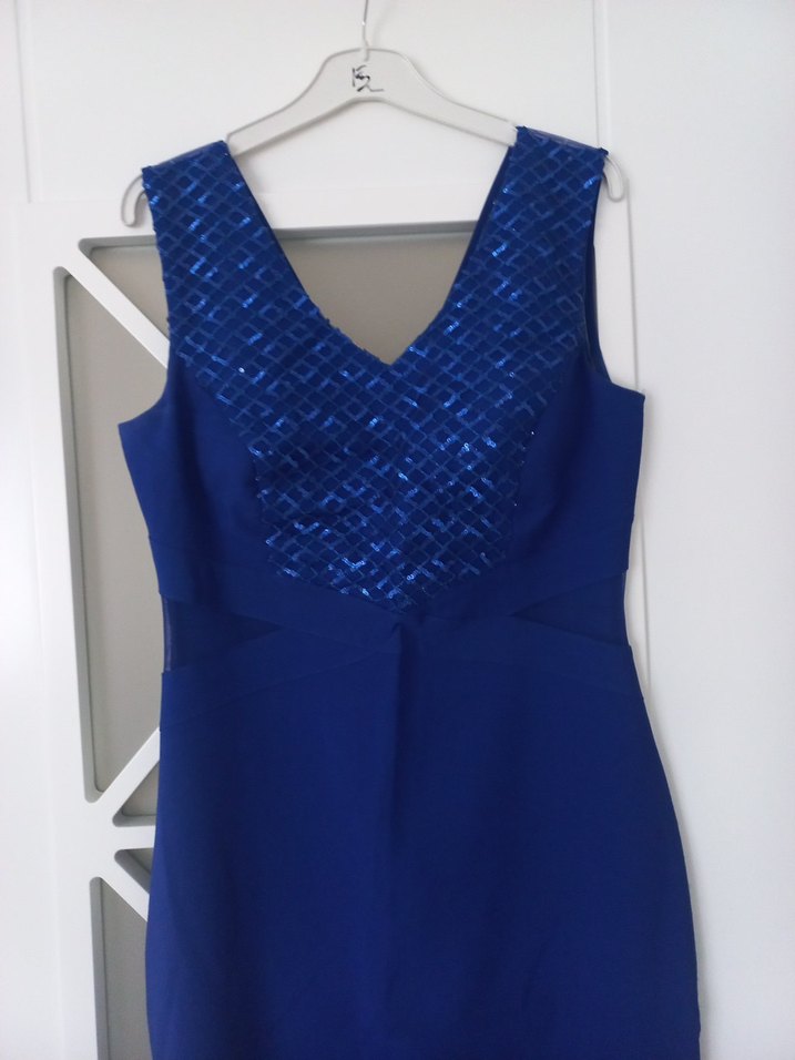 Klasik Lacivert Uzun Abiye Elbise - Görsel 3