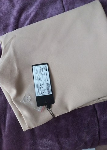 Bej Kadın Midi Kumaş Pantolon - Görsel 4