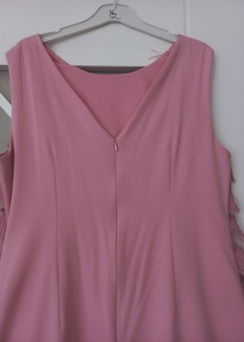 Pembe Fırfırlı Bohem Elbise - Görsel 4