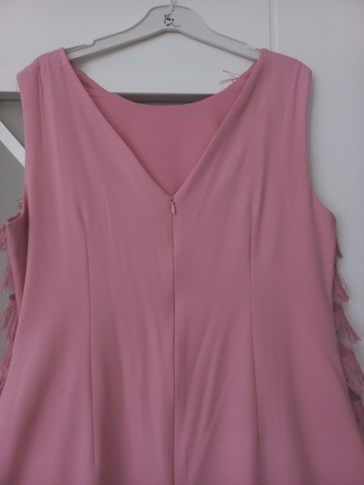 Pembe Fırfırlı Bohem Elbise - Görsel 4