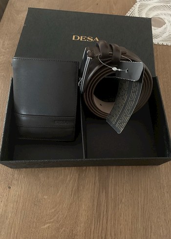 DESA Erkek Kahverengi Deri Cüzdan ve Kemer Seti - Görsel 4