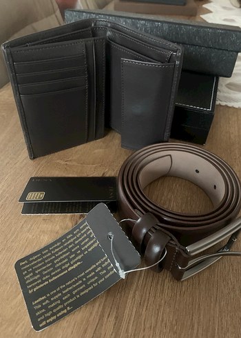 DESA Erkek Kahverengi Deri Cüzdan ve Kemer Seti - Görsel 9