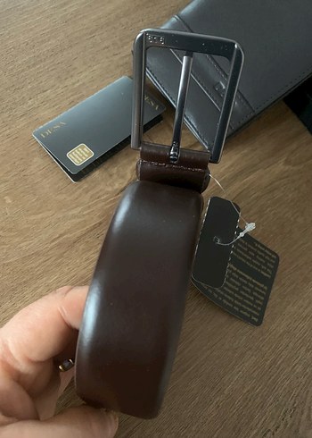 DESA Erkek Kahverengi Deri Cüzdan ve Kemer Seti - Görsel 8