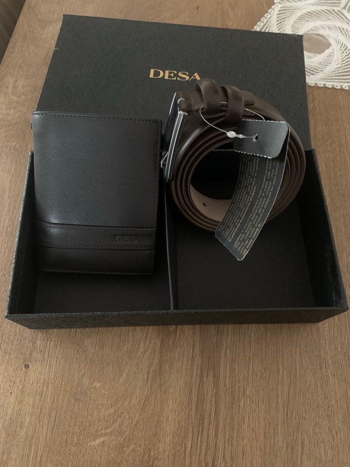 DESA Erkek Kahverengi Deri Cüzdan ve Kemer Seti - Görsel 4