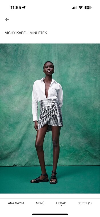 Zara Drape Detaylı Etek