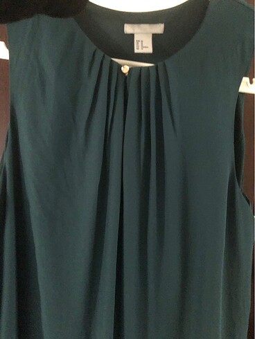 42 Beden yeşil Renk HM Şifon Elbise