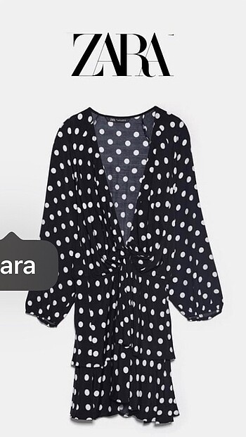 Zara Zara Orjinal Puantiyeli Kısa Elbise