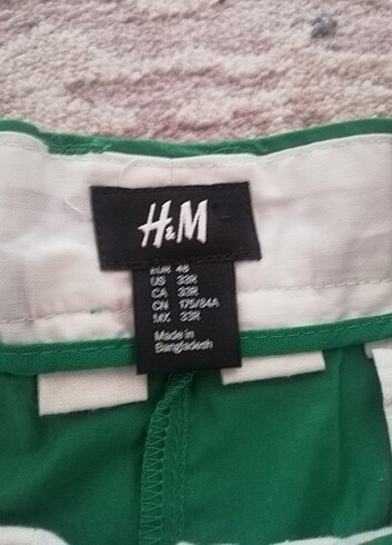 46 Beden yeşil Renk H&M erkek şort 