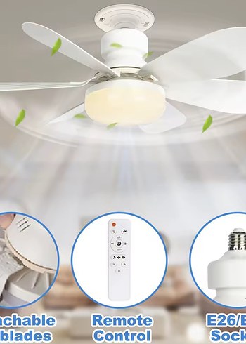 Beden Renk Kumandalı LED'Lİ Tavan Vantilatörü