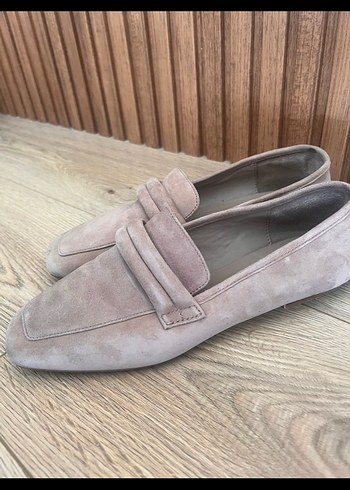 Mango Bej Süet Kadın Babet 38 - Görsel 3