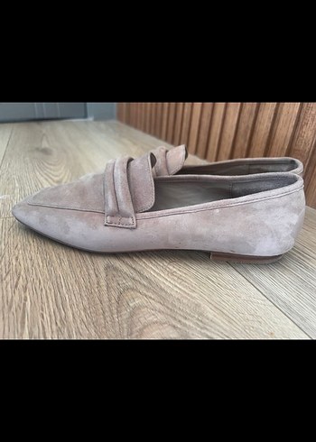 Mango Bej Süet Kadın Babet 38 - Görsel 4