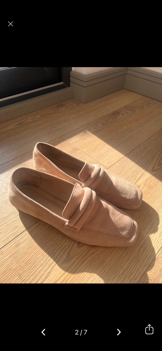 Mango Bej Süet Kadın Babet 38 - Görsel 2