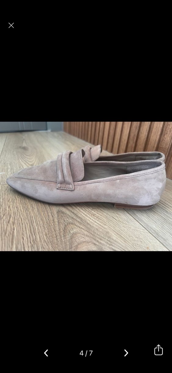 Mango Bej Süet Kadın Babet 38 - Görsel 4