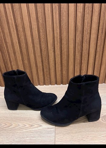 Siyah Süet fermuarlı Kadın Bot 39 - Görsel 4