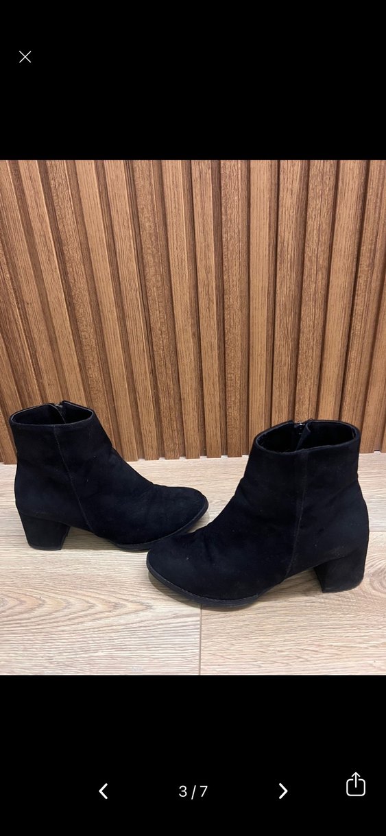 Siyah Süet fermuarlı Kadın Bot 39 - Görsel 4