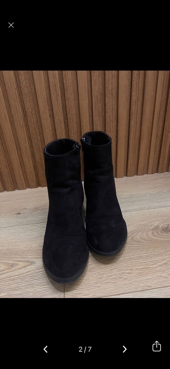 Siyah Süet fermuarlı Kadın Bot 39 - Görsel 2