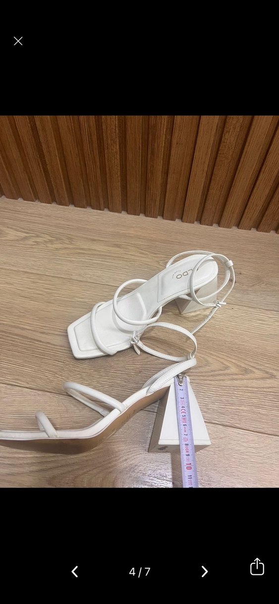 Aldo beyaz blok topuklu 39 numara - Görsel 4