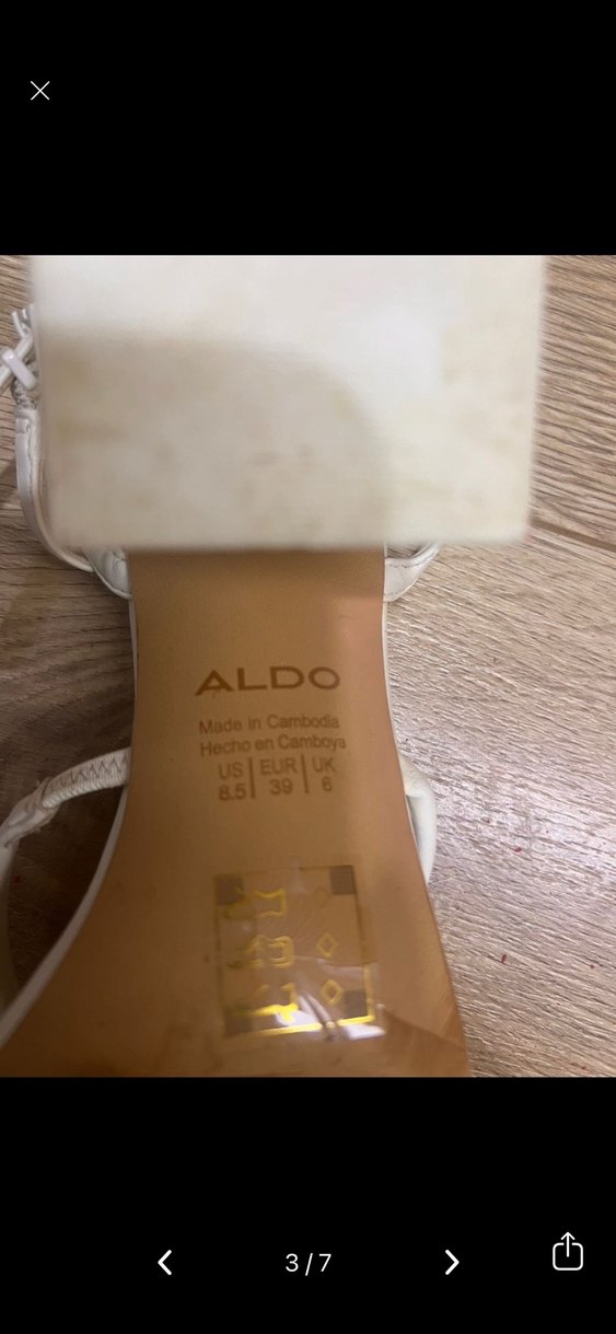 Aldo beyaz blok topuklu 39 numara - Görsel 3
