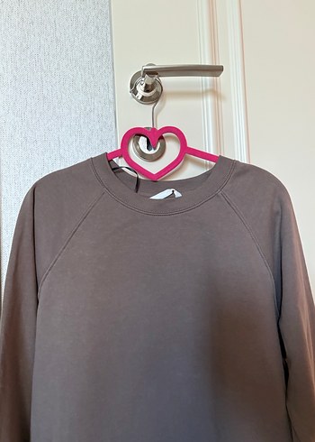 H&M Kadın Pamuklu Bisiklet Yaka Sweatshirt