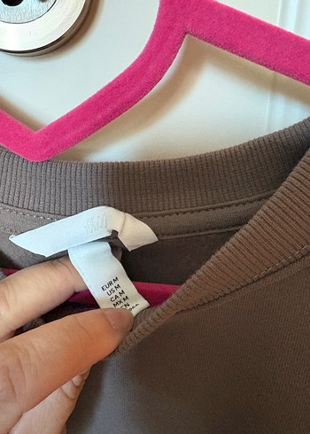 m Beden Kadın Pamuklu Bisiklet Yaka Sweatshirt