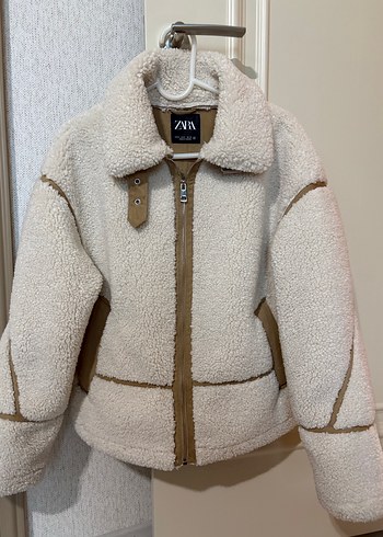 Beyaz Peluş Kadın Ceket - Görsel 7