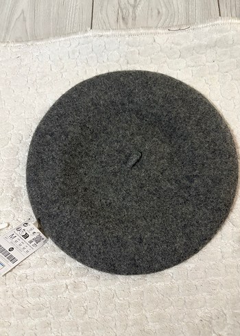 Gri Yün Kadın Şapka Velcro Detaylı - Görsel 2