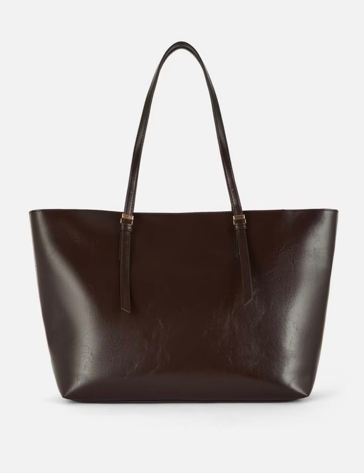 Kahverengi Deri Kadın Omuz Çantası - Görsel 2